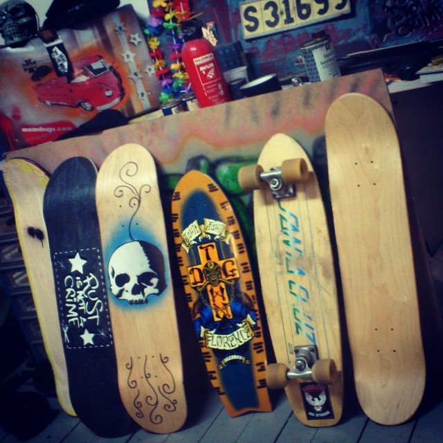 Some boards laying around in the garage...