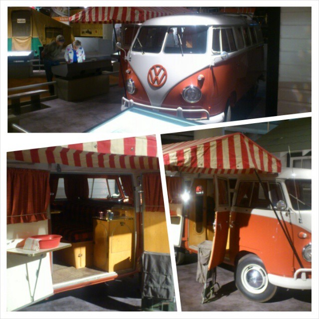 Very nice Westfalia VW splitbus on display