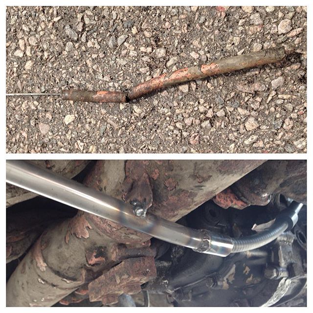 The old clutch wire tube was broken off so I made a new one...