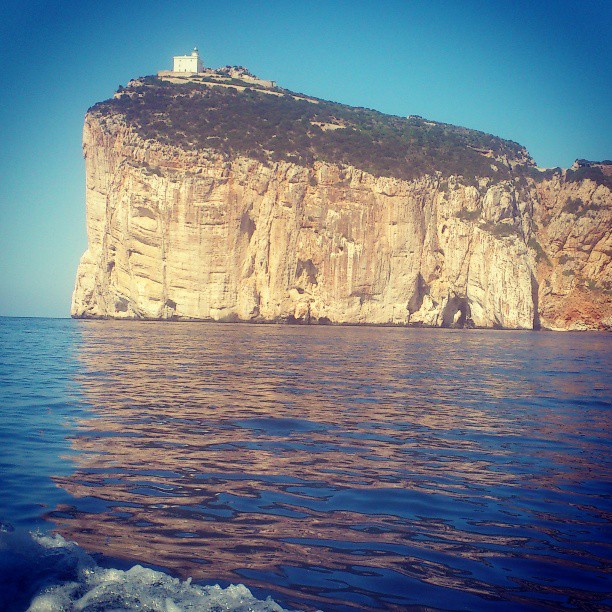 Capo-caccia from boat, Italy.