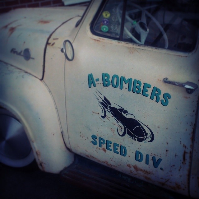 Old Ford stepside outside the garage today...