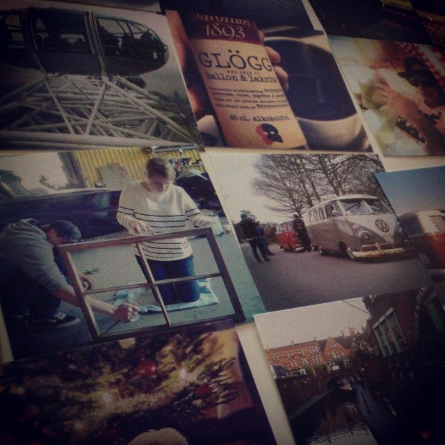 Have about 100 printed Instagram photos that we going to frame up and put on the wall. Not sure how yet. Hmm...