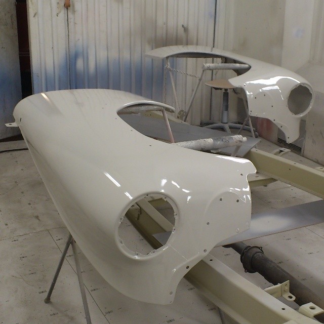 Front fenders in primer. Epoxy.