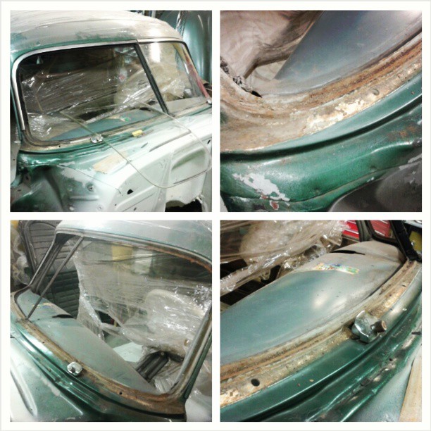 Bodywork started! 1951 Chevrolet Fleetline Deluxe lowrider project.